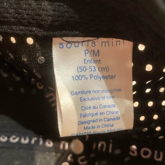 Souris Mini Little Girls Black Cap Size: 50-53 cm (Small) - Picture 5 of 5